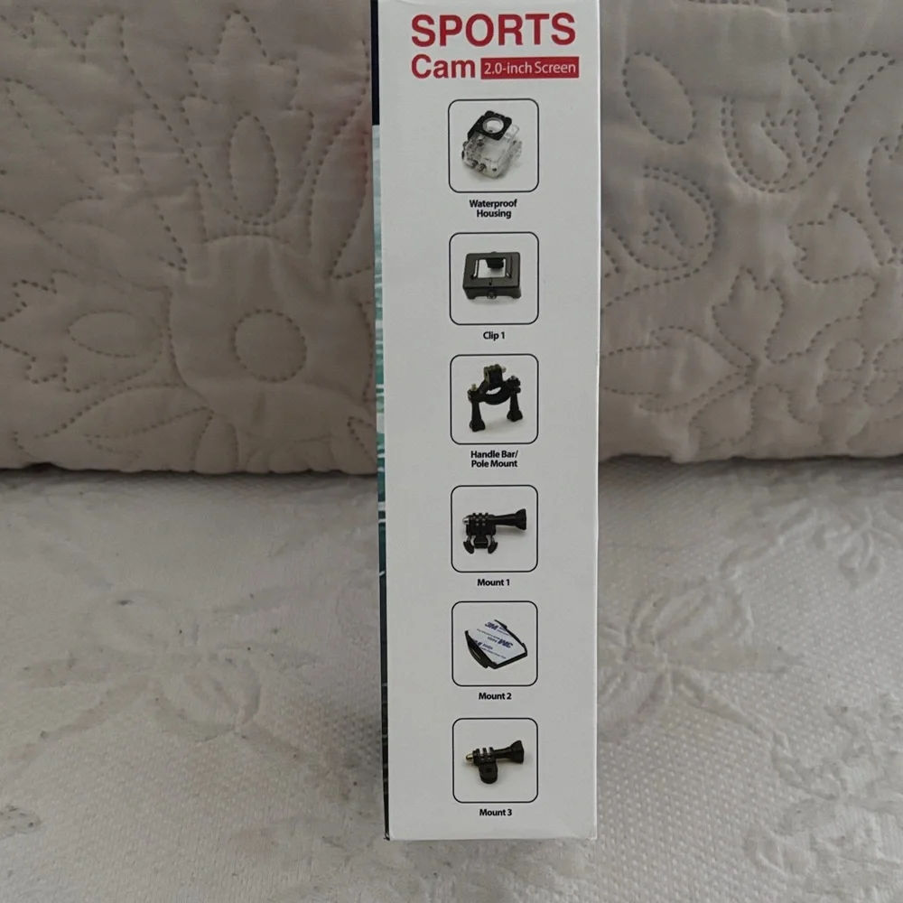 Sports Cam 1080p Waterproof Digital Camera - Black